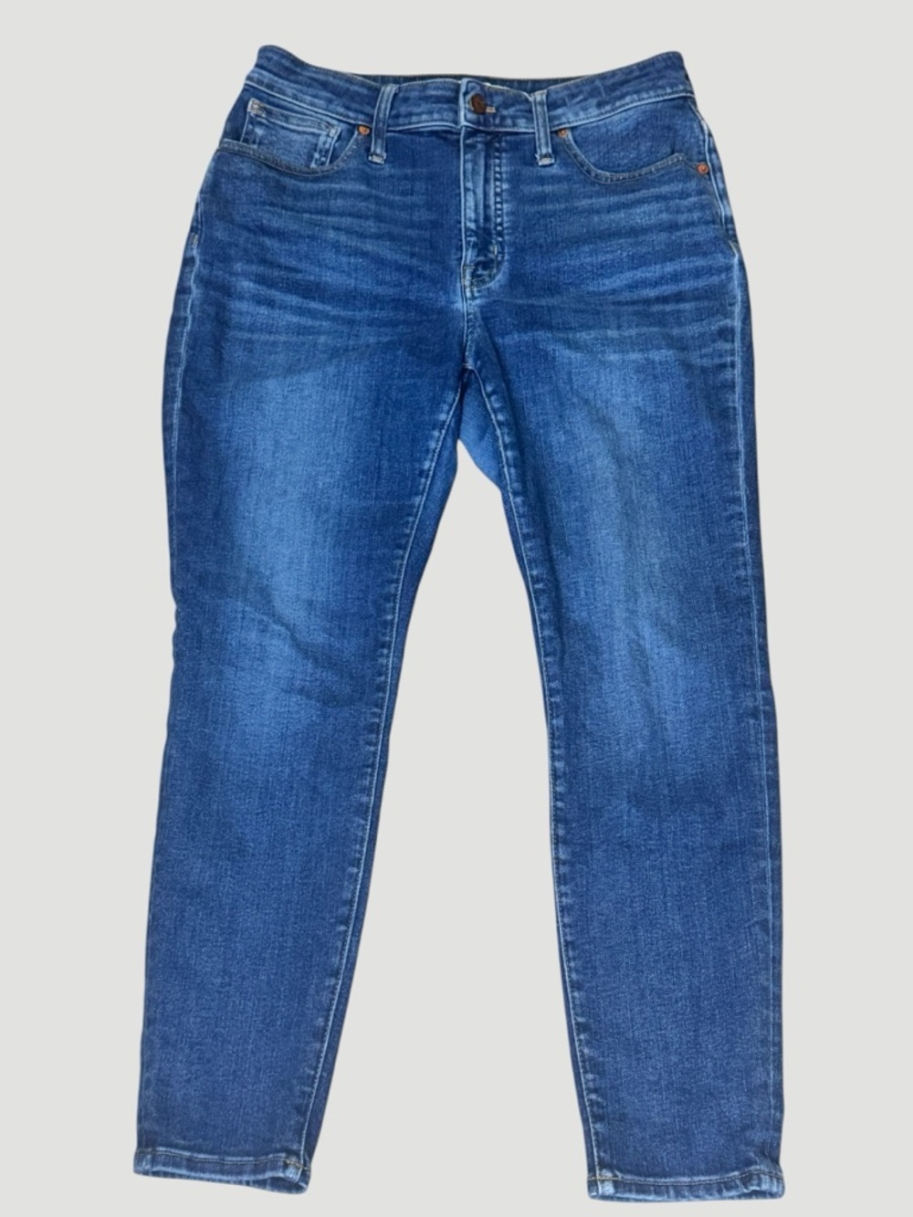 Madewell Women's Curvy High-Rise Skinny Denim Jeans, Medium Wash, 30P